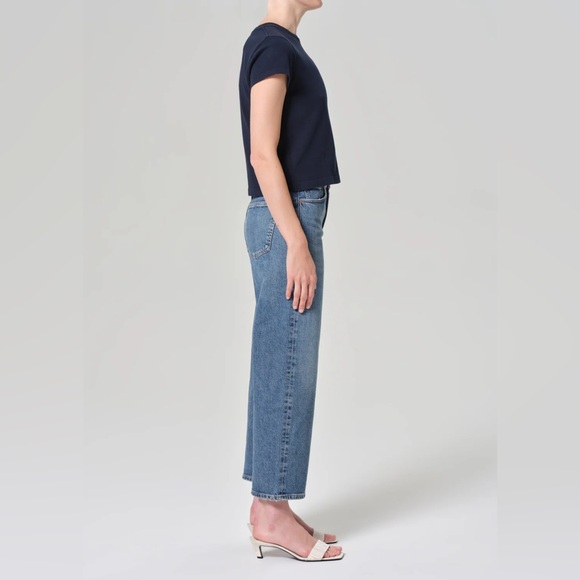 Agolde ‘Harper’ Cropped Jeans in Moor - Picture 3 of 11